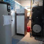 Sala de caldera, detalle ubicación equipos